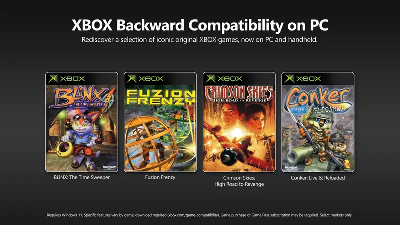Official editorial image for Xbox Backward Compatibility on PC Starts With Four Classics